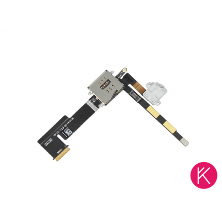 Flex Audio Jack iPad 2 A1395, A1396 con Antena Wifi y Lector SIM