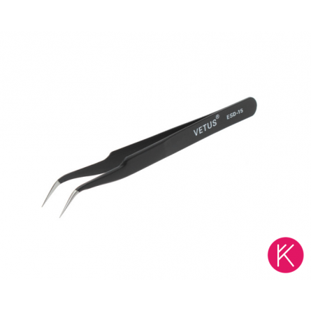 Pinza Curva Antiestática Mark TS-15 (Punta Fina 120mm)