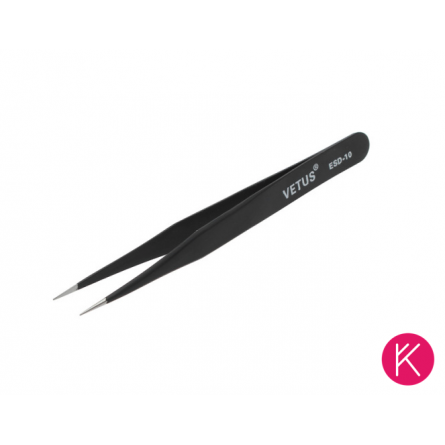 Pinza Recta Antiestática Vetus ESD-10 (Fina 110mm)