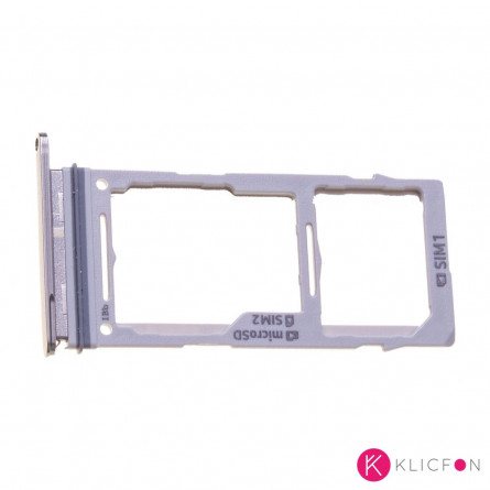 Bandeja Dual SIM/SD Samsung S10, S10e, S10 Plus Blanco, Prisma Blanco