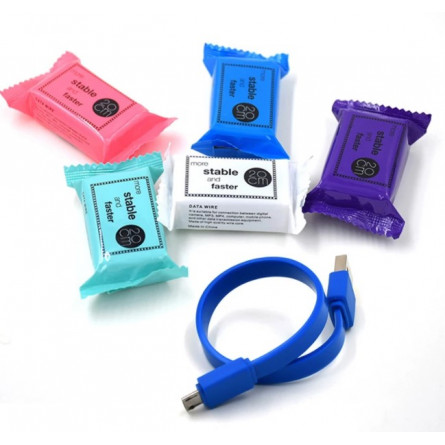 Cable de carga Candy con conector USB a Lightning Adaptador - Klicfon