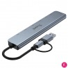 Estación Multifunción Dock USB + Tipo-C HUB, con Adaptador de Conector de Audio de 3,5mm y Lector de Tarjetas Micro SD (8 en 2)