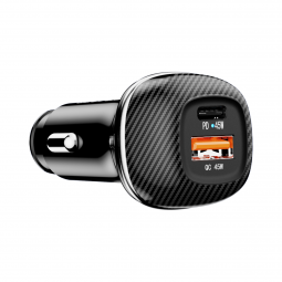 Cabezal de Carga para Coche con 2 Puertos: Tipo-C y USB-A - Klicfon