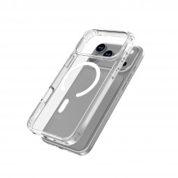 Funda transparente con carga inalámbrica magnética Magsafe iPhone 17 Pro Max A3526, A3257, A3525, A3527 (TPU + PC) - Klicfon