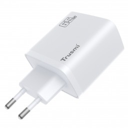 Cabezal de carga Rápida GaN 3 Puertos: Tipo-C + Lightning + USB-A (65W) - Klicfon