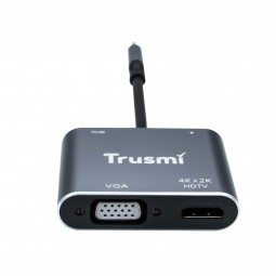 Estación HUB, con Conexión HDMI, VGA, USB y Tipo-C (4 en 1) - Klicfon