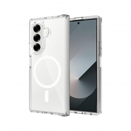 Funda transparente con carga inalámbrica magnética Magsafe Samsung Z Fold 6 F956B (TPU + PC) - Klicfon